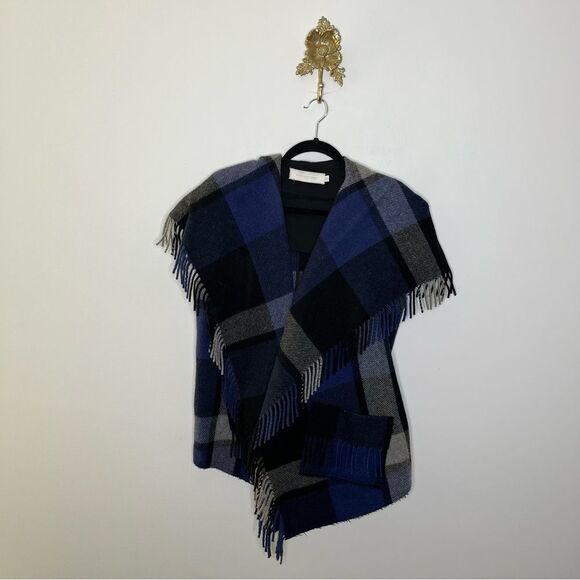 Donna Karan Collection Wool Fringe Vest M - Picture 1 of 6